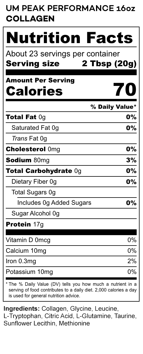 undefeated-men-collagen-nutrition-facts